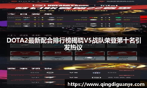 DOTA2最新配合排行榜揭晓V5战队荣登第十名引发热议